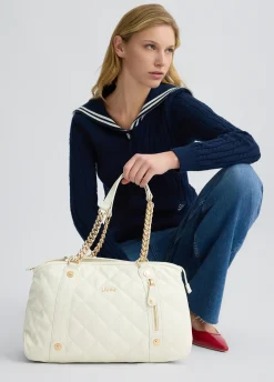 Liu Jo Bolso tote mediano guateado con charm-Mujer Tote Bags