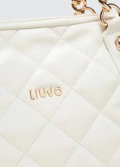 Liu Jo Bolso tote mediano guateado con charm-Mujer Tote Bags