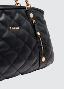 Liu Jo Bolso tote mediano guateado con charm-Mujer Tote Bags