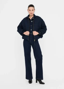 Liu Jo Bomber de denim acolchado-Mujer Abrigos Y Chalecos