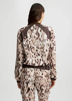 Liu Jo Bomber de raso estampado-Mujer Ropa Deportiva|Chaquetas