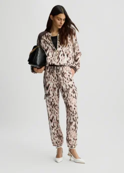 Liu Jo Bomber de raso estampado-Mujer Ropa Deportiva|Chaquetas