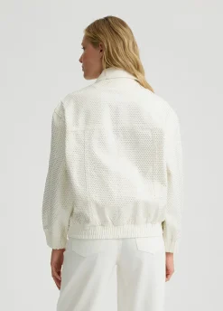 Liu Jo Bomber de tejido denim con strass-Mujer Chaquetas