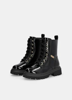 Liu Jo Botas militares de charol con brillos- Zapatos|Zapatos