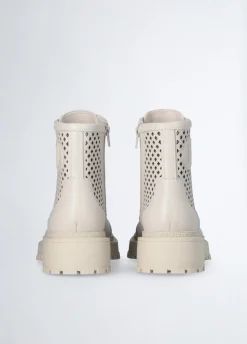 Liu Jo Botas militares de piel perforada-Mujer Botas Y Botines