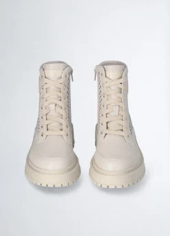 Liu Jo Botas militares de piel perforada-Mujer Botas Y Botines