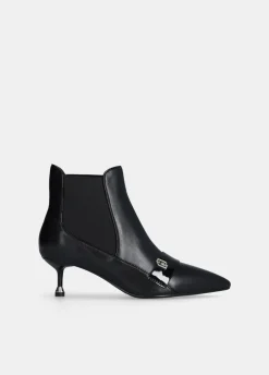 Liu Jo Botines de piel con tacón bajo-Mujer Botas Y Botines