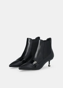Liu Jo Botines de piel con tacón bajo-Mujer Botas Y Botines