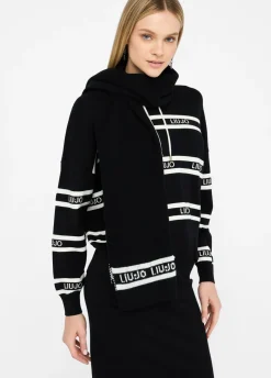 Liu Jo Bufanda con logo y perlas-Mujer Bufandas Y Pañuelos