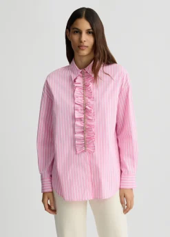 Liu Jo Camisa a rayas con volantes-Mujer Camisas Y Blusas