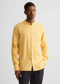 Liu Jo Camisa con cuello mao 100% lino-Hombre Camisas