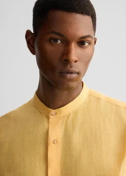 Liu Jo Camisa con cuello mao 100% lino-Hombre Camisas