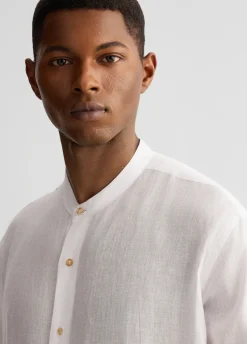 Liu Jo Camisa con cuello mao 100% lino-Hombre Camisas