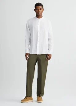 Liu Jo Camisa con cuello mao 100% lino-Hombre Camisas