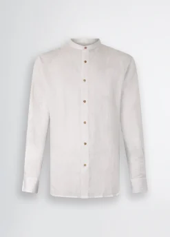 Liu Jo Camisa con cuello mao 100% lino-Hombre Camisas