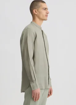 Liu Jo Camisa con cuello mao 100% lino-Hombre Camisas