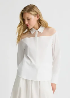 Liu Jo Camisa con insertos de organza-Mujer Camisas Y Blusas
