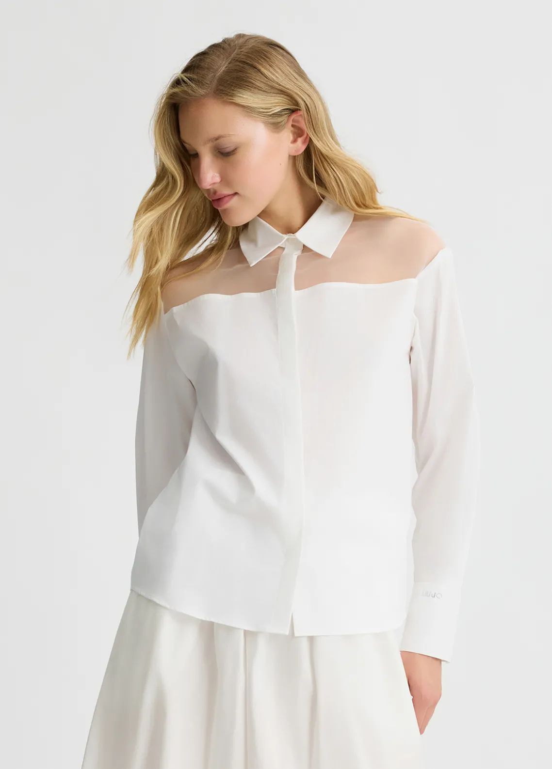 Liu Jo Camisa con insertos de organza-Mujer Camisas Y Blusas