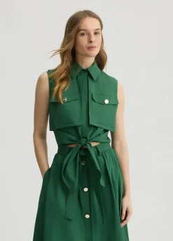 Liu Jo Camisa cropped con nudo-Mujer Camisas Y Blusas
