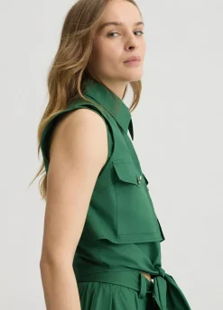 Liu Jo Camisa cropped con nudo-Mujer Camisas Y Blusas