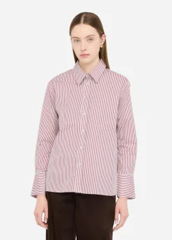 Liu Jo Camisa de algodón a rayas con top-Mujer Camisas Y Blusas