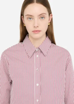 Liu Jo Camisa de algodón a rayas con top-Mujer Camisas Y Blusas