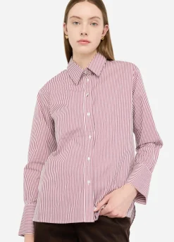 Liu Jo Camisa de algodón a rayas con top-Mujer Camisas Y Blusas