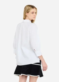 Liu Jo Camisa de algodón con cordones-Mujer Camisas Y Blusas