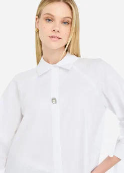 Liu Jo Camisa de algodón con cordones-Mujer Camisas Y Blusas