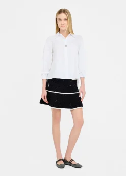 Liu Jo Camisa de algodón con cordones-Mujer Camisas Y Blusas