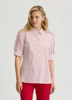 Liu Jo Camisa de algodón con rayas-Mujer Camisas Y Blusas
