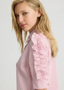 Liu Jo Camisa de algodón con rayas-Mujer Camisas Y Blusas