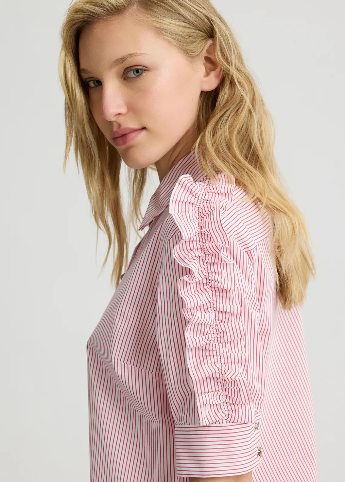 Liu Jo Camisa de algodón con rayas-Mujer Camisas Y Blusas