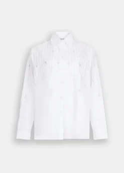 Liu Jo Camisa de algodón con strass-Mujer Camisas Y Blusas