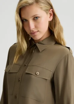 Liu Jo Camisa de crepé de China-Mujer Camisas Y Blusas