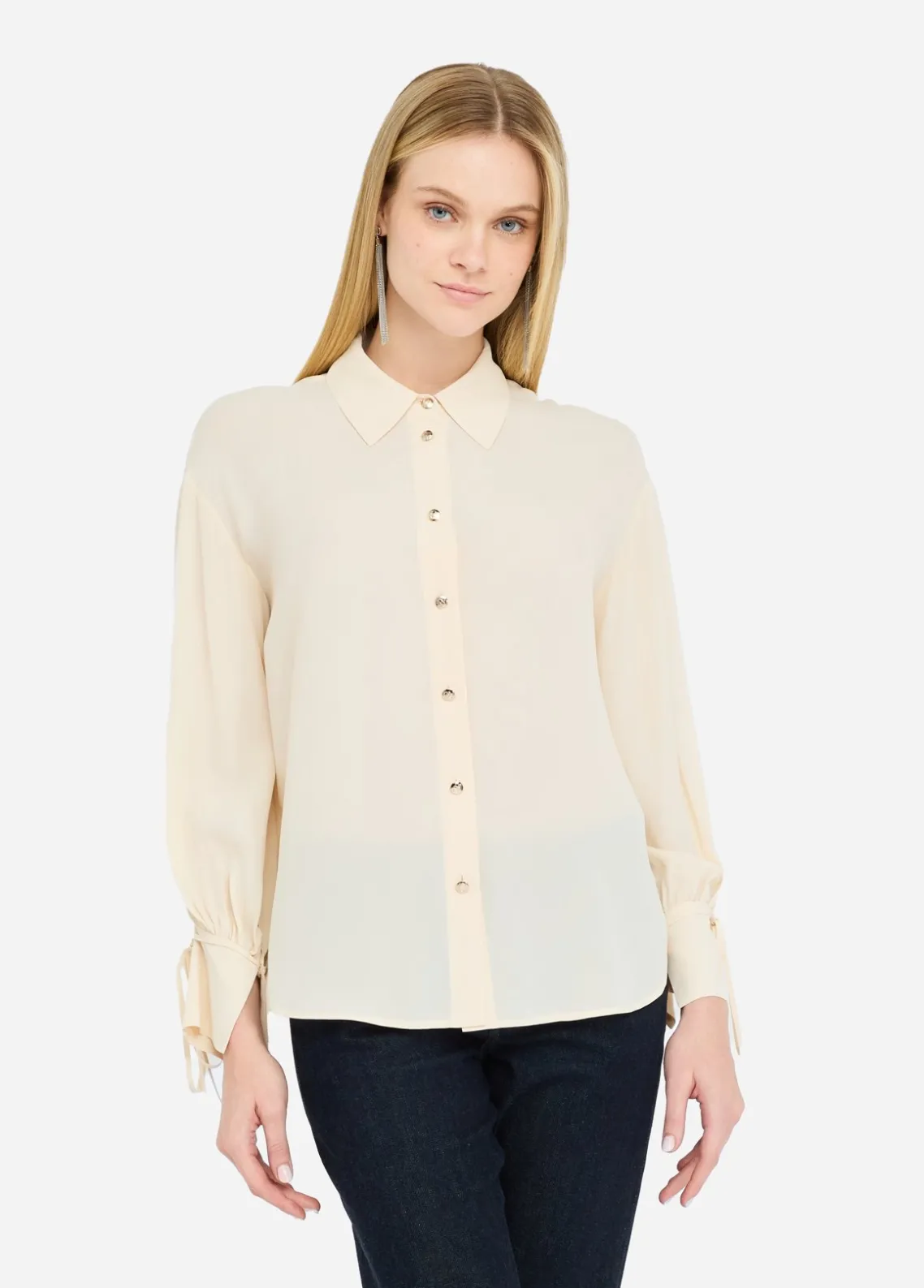 Liu Jo Camisa de crepé de China-Mujer Camisas Y Blusas