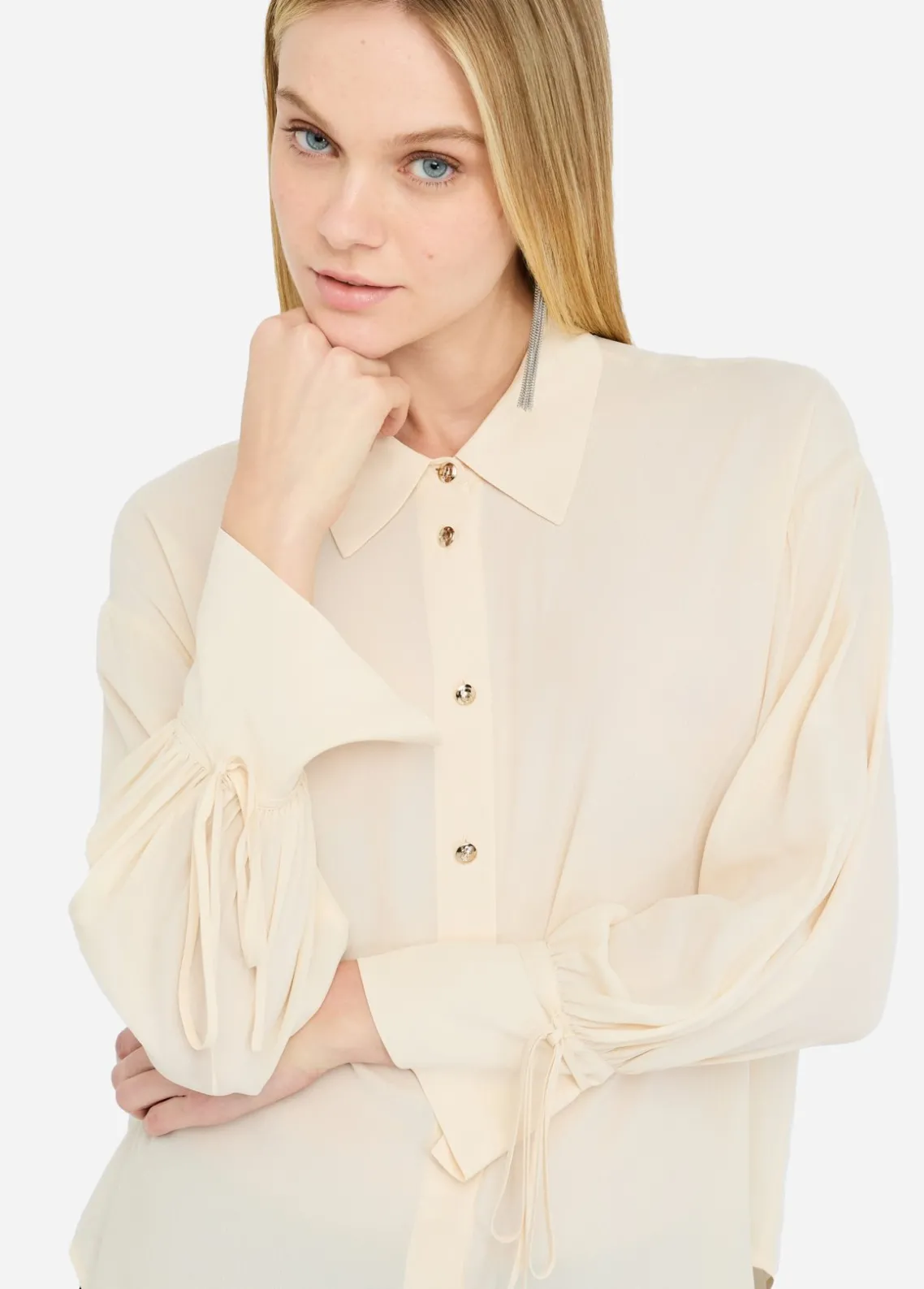 Liu Jo Camisa de crepé de China-Mujer Camisas Y Blusas