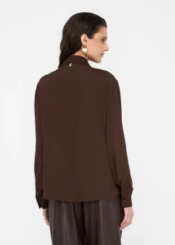Liu Jo Camisa de crepé de China-Mujer Camisas Y Blusas