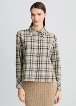 Liu Jo Camisa de cuadros con bordados decorativos-Mujer Camisas Y Blusas