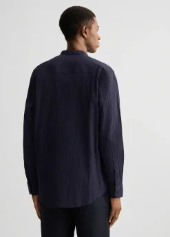 Liu Jo Camisa de Cuello Mao-Hombre Camisas