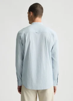 Liu Jo Camisa de Cuello Mao-Hombre Camisas