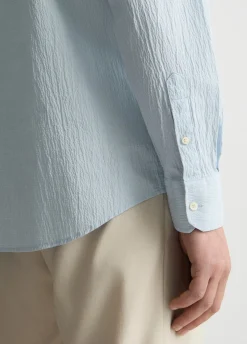 Liu Jo Camisa de Cuello Mao-Hombre Camisas
