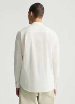 Liu Jo Camisa de Cuello Mao-Hombre Camisas