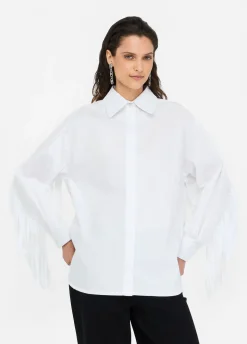 Liu Jo Camisa de popelina con flecos-Mujer Camisas Y Blusas