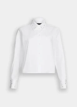 Liu Jo Camisa de popelina con strass-Mujer Camisas Y Blusas