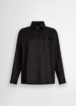 Liu Jo Camisa de popelina con strass-Mujer Camisas Y Blusas