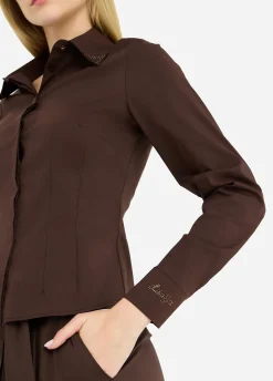 Liu Jo Camisa de popelina con strass-Mujer Camisas Y Blusas