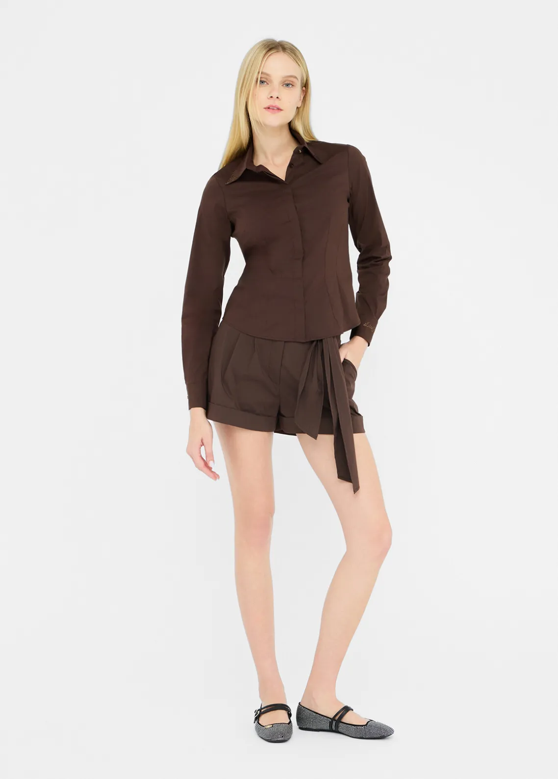 Liu Jo Camisa de popelina con strass-Mujer Camisas Y Blusas