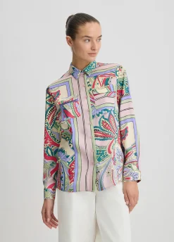 Liu Jo Camisa de raso estampado-Mujer Camisas Y Blusas