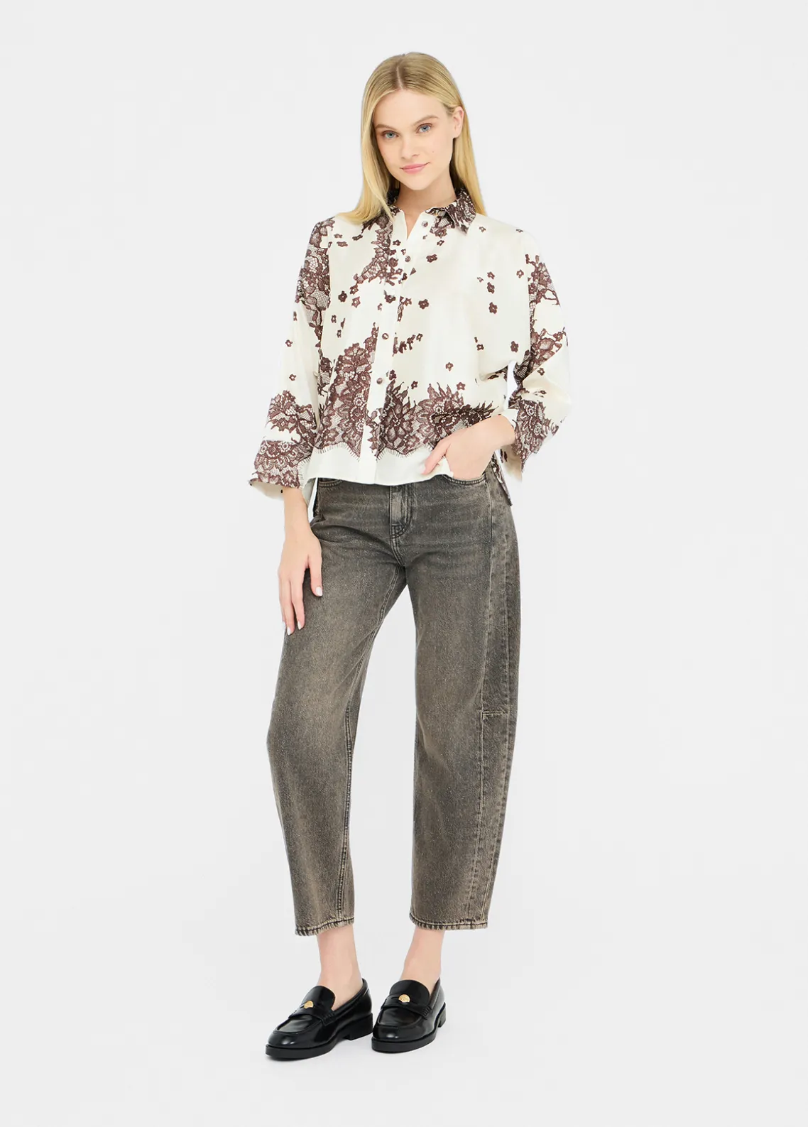 Liu Jo Camisa de sarga estampada-Mujer Camisas Y Blusas